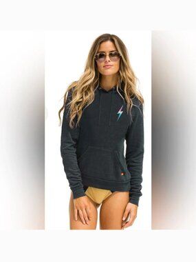 Aviator Nation Women’s Lightning Bolt Pullover Hoodie – Size Medium